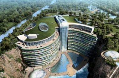 世界建筑奇迹“深坑酒店”钢结构工程花落杭萧-BIM建筑网