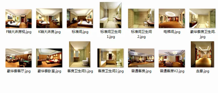 十家星级酒店的施工图 效果图