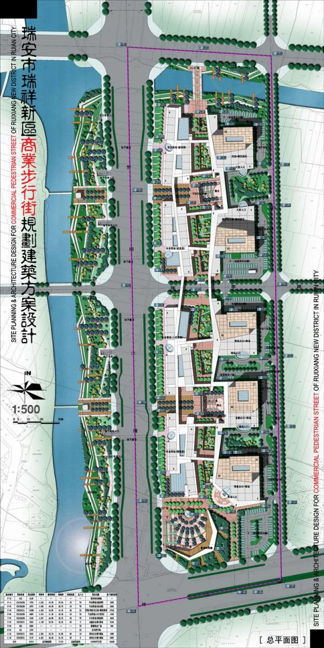 瑞安市瑞祥新区商业步行街规划设计方案（含CAD）