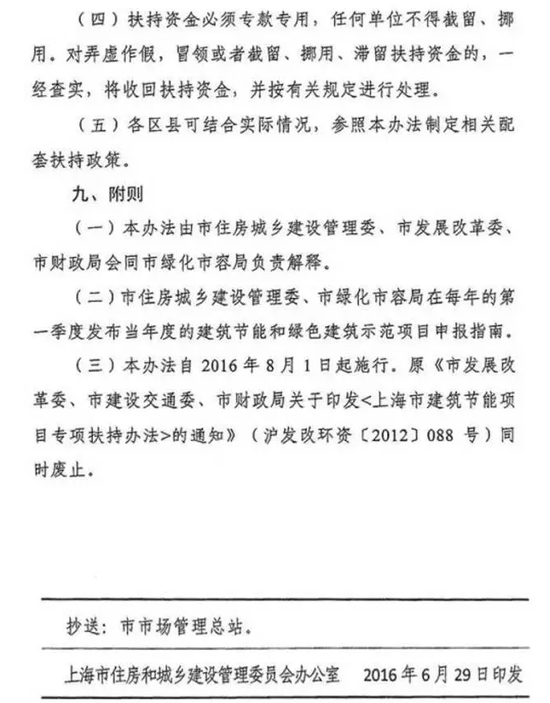 上海市建筑节能和绿色建筑最新补贴政策 上海市建筑节能和绿色建筑最新补贴政策