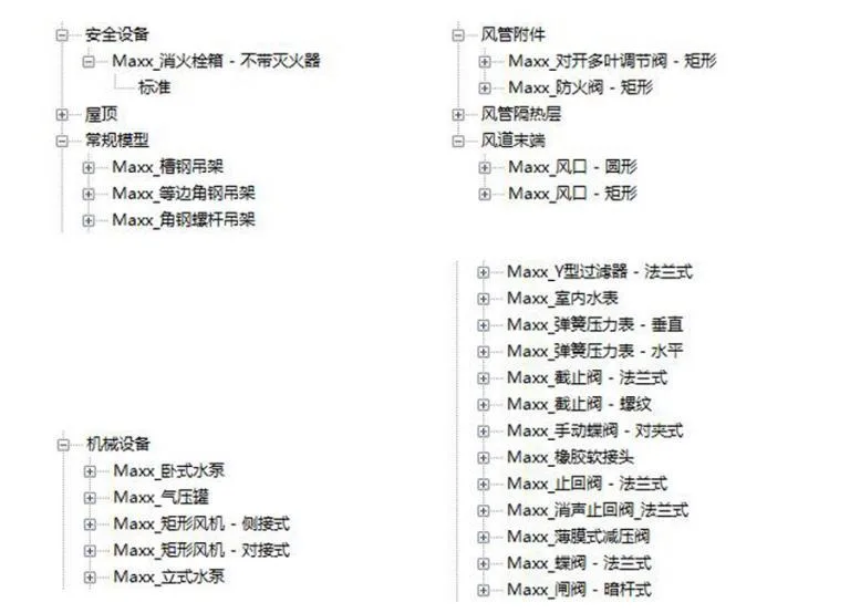 水泵房全套完整设备、阀门、附件、支吊架套装Revit族库,1:1自适应族库,BIM模型族库 水泵房全套完整设备、阀门、附件、支吊架套装Revit族库,1:1自适应族库,BIM模型族库