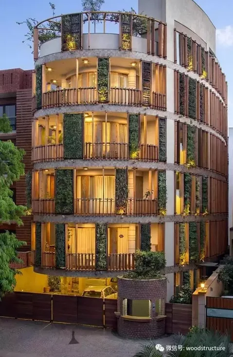 装配式|木结构建筑：婀娜多姿的曲线式住宅