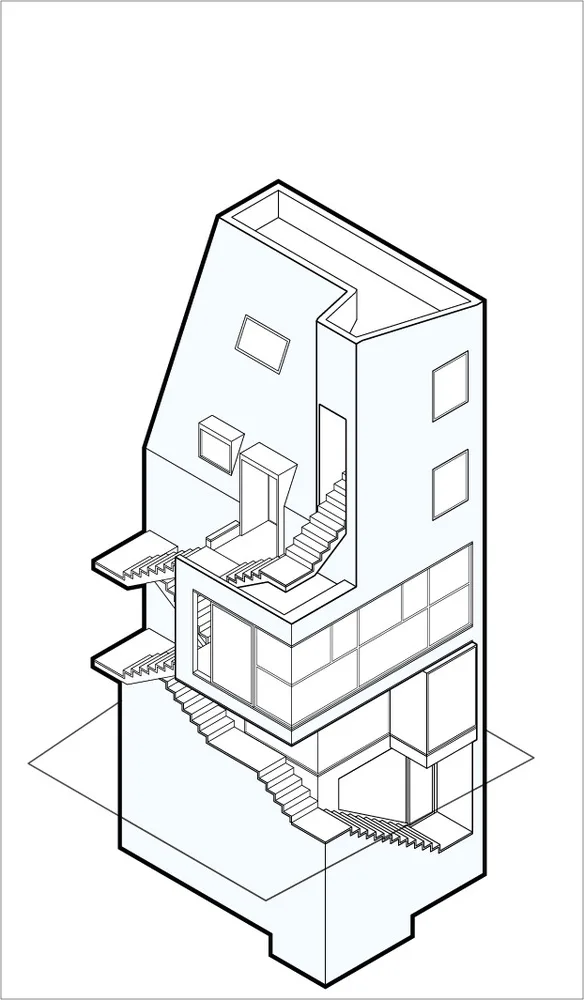 BIM建筑|韩国芒源洞“窄居” / Boundaries architects
