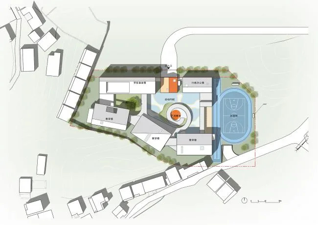 BIM建筑|村中的游乐场——广东省河源市特别教导黉舍