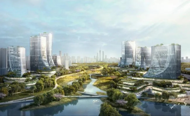 BIM建筑|广州CBD南区呈现新城市景不雅，由德国安博戴水道+庄子玉工作室结合打造年夜湾区新门户