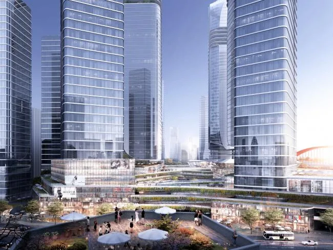 BIM建筑|广州CBD南区呈现新城市景不雅，由德国安博戴水道+庄子玉工作室结合打造年夜湾区新门户