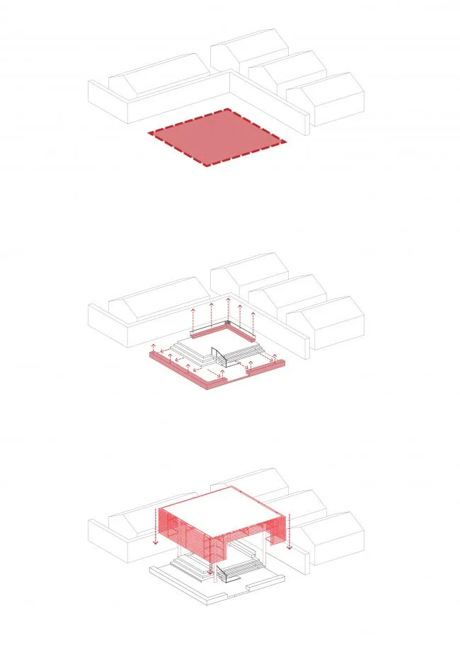 BIM建筑|年夜红棚下的村落起居，北河东村戏台