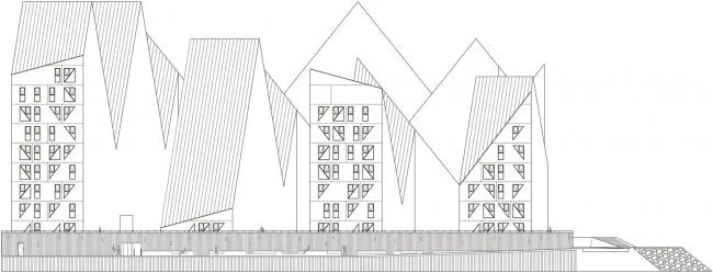 BIM建筑|锯齿相错，仿佛悬浮海面的冰猴子寓