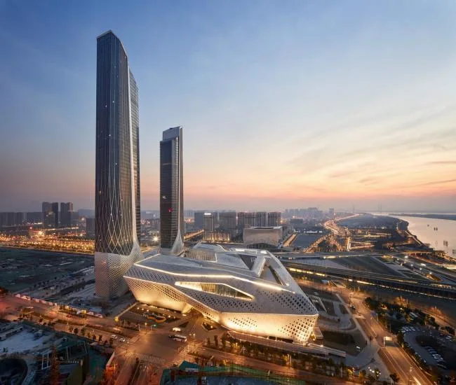 BIM建筑|扎哈为南京打造的地标双塔 — 南京国际青年文化中间