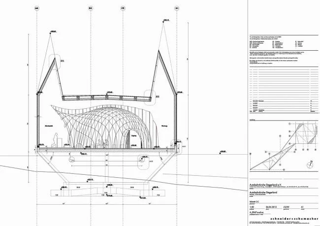 BIM建筑|几何象形般的三围体块：西格兰白色村落教堂/schneider+schumacher