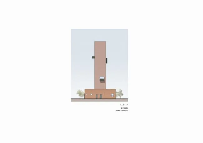 BIM建筑|湿地中的红砖塔 / 空格建筑