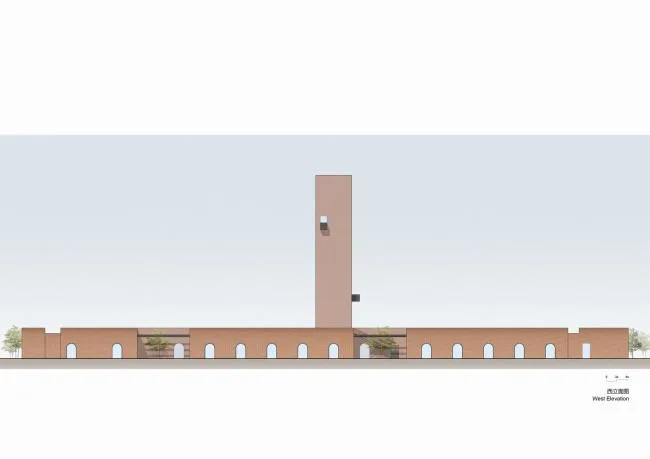 BIM建筑|湿地中的红砖塔 / 空格建筑