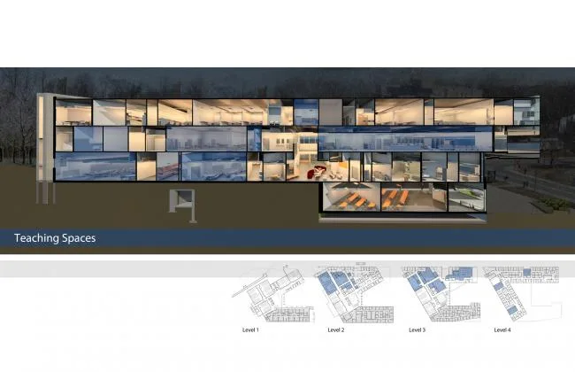 BIM建筑|跨界交换空间——西安粗略年夜学护理学院与信息媒体研讨院讲授楼