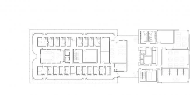 BIM建筑|玻璃幕墙下的土红色体量：堪萨斯年夜学医学中间年夜楼