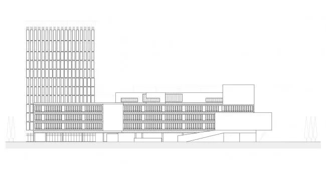 BIM建筑|嵌套的多彩盒子：华中师范年夜学从属龙园黉舍 / 筑博设计-结合公设 + H DESIGN