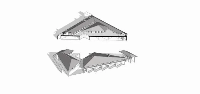 BIM建筑|解构的屋顶 | 云阳四方井办事建筑 / 深圳汤桦建筑设计