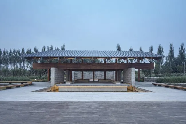 BIM建筑|梁亭——河北河间古洋河公园临水亭榭