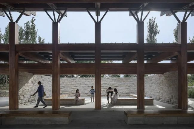 BIM建筑|梁亭——河北河间古洋河公园临水亭榭