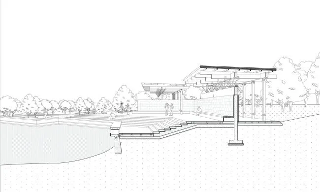 BIM建筑|梁亭——河北河间古洋河公园临水亭榭