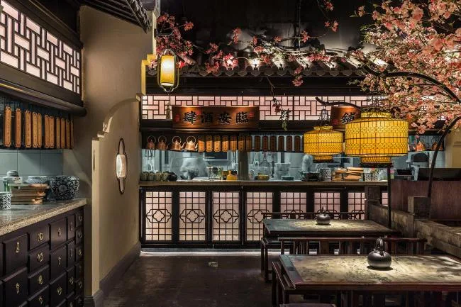 BIM建筑|桃花里·绿茶中餐厅北京店 | 卧野空间事务所