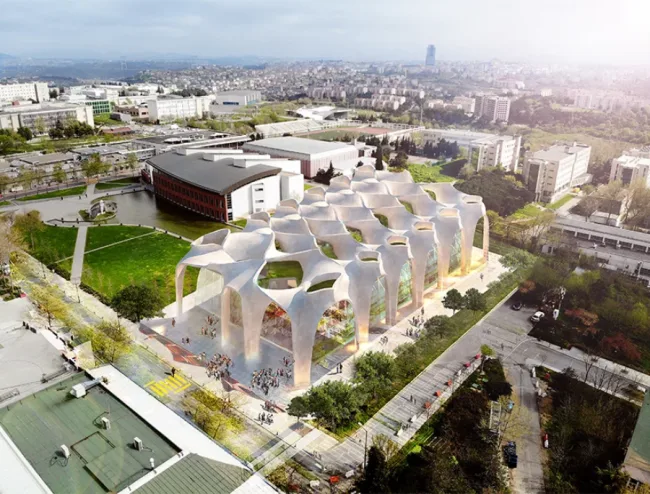 BIM建筑|造型有机，骨骼外露的伊斯坦布尔技巧年夜学藏书楼
