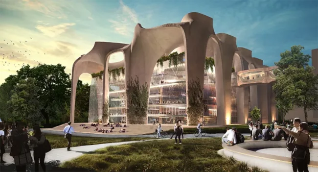 BIM建筑|造型有机，骨骼外露的伊斯坦布尔技巧年夜学藏书楼