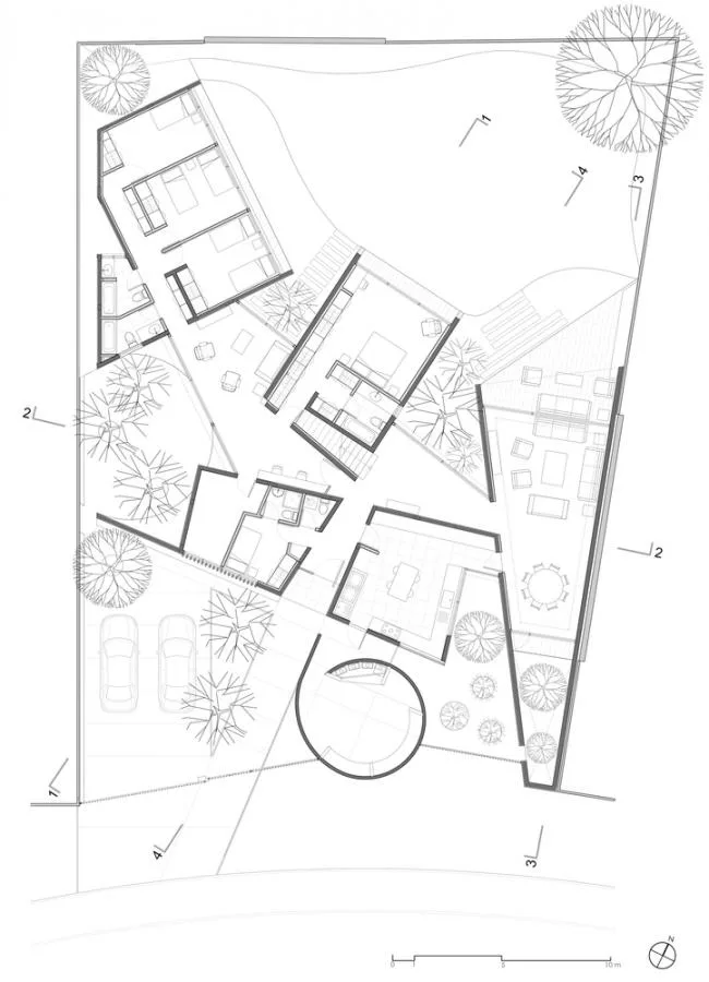 BIM建筑|仿若孩童随便散落的积木：智利天井室第