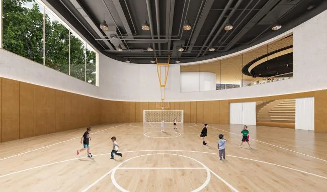 BIM建筑|MAD为北京四合院设计漂浮屋顶幼儿园，孩子们可以“上房揭瓦”啦