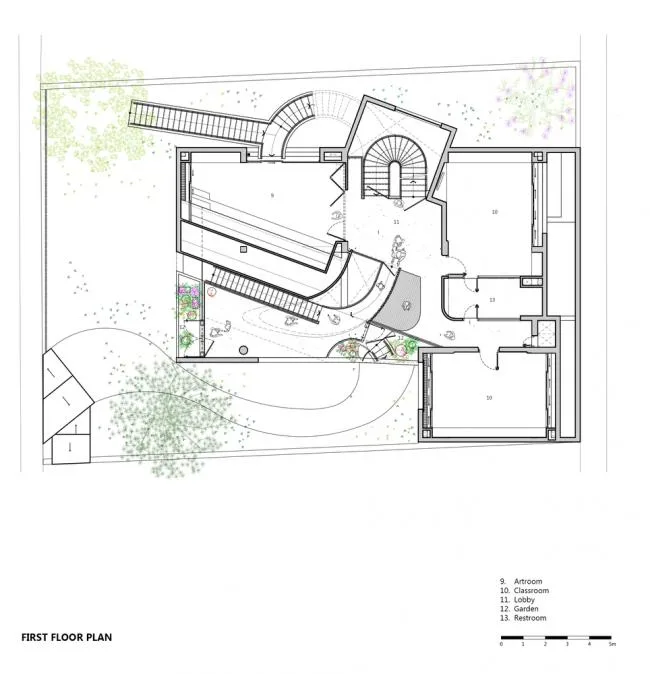 BIM建筑|用红砖构建起俏皮的空间，好像一座宏大乐高的Chuon Chuon Kim 2幼儿园