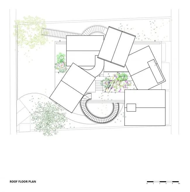 BIM建筑|用红砖构建起俏皮的空间，好像一座宏大乐高的Chuon Chuon Kim 2幼儿园