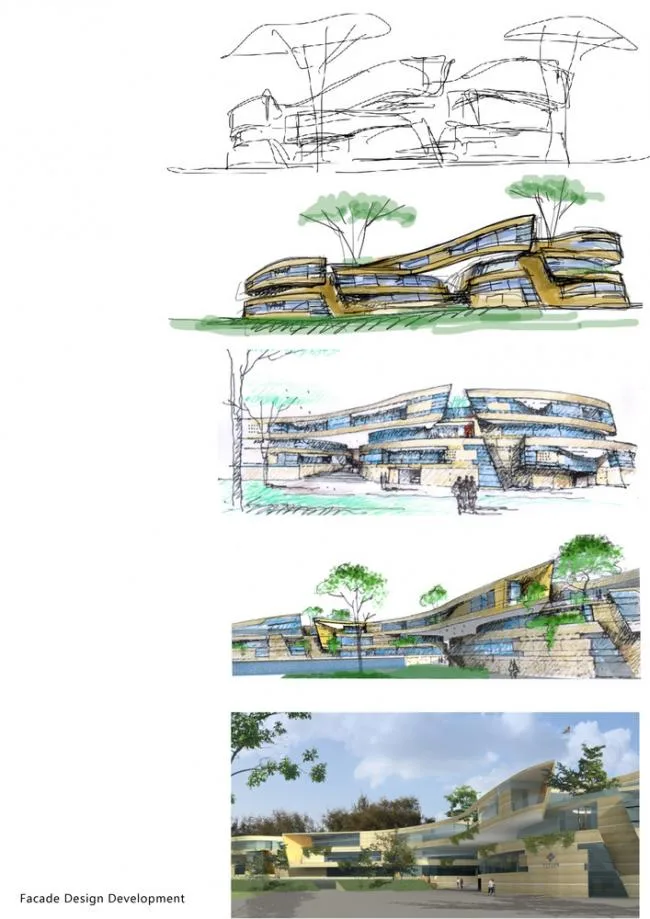 BIM建筑|仿若身处绿色稻田办公，科技彰显天然气力的泰坦办公中间