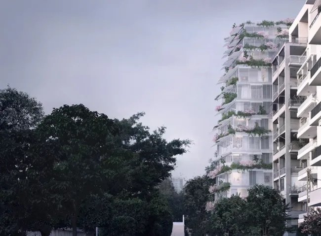 BIM建筑|绿意盎然的竖向花圃：贝鲁特“梅多利”室第
