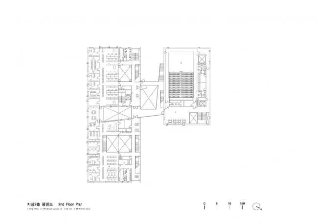 BIM建筑|运动丰盛多样的片子小城：韩国明影片公司坡州年夜楼 / 履露斋
