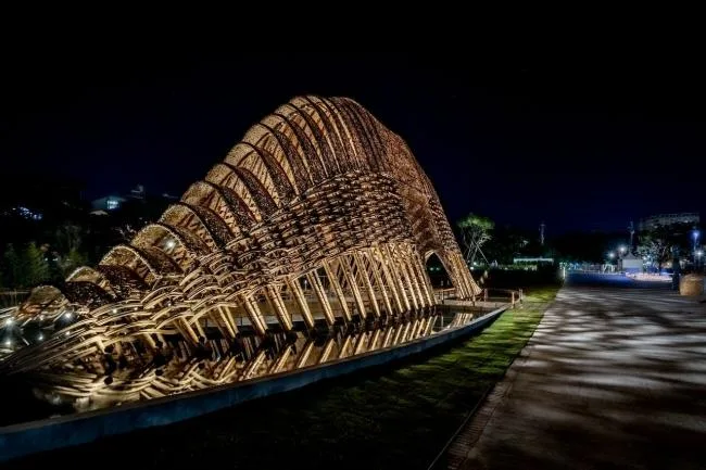 BIM建筑|似山脉更似殿堂，天然性与典礼感并存的台湾竹之亭