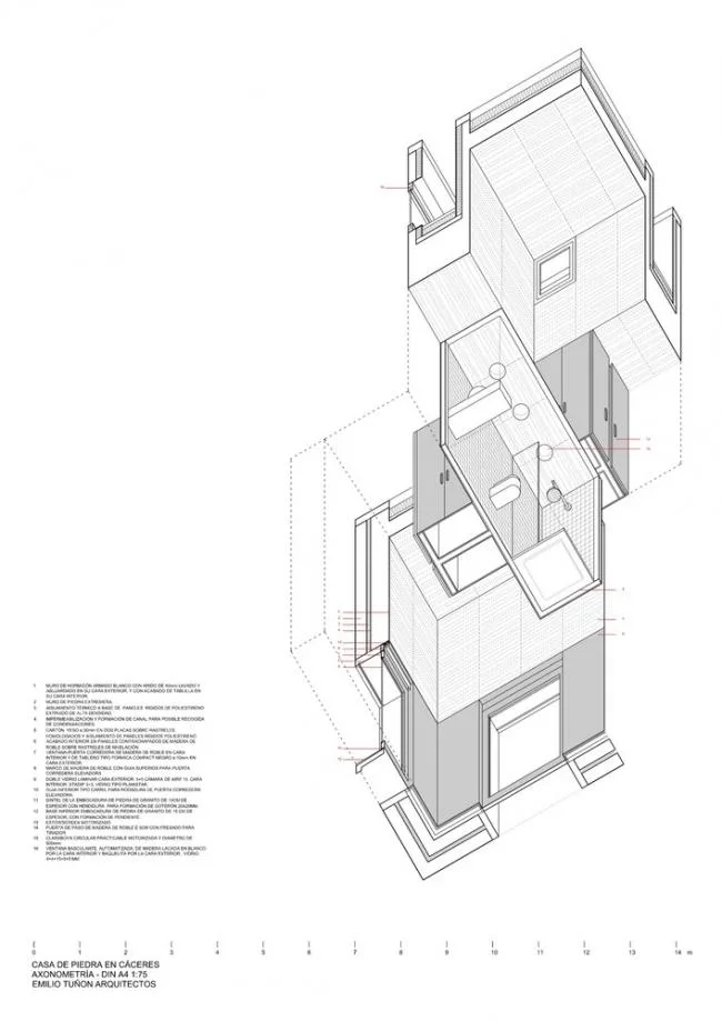 BIM建筑|慎重而机动：卡塞雷斯石头室第 / Tuñón Arquitectos
