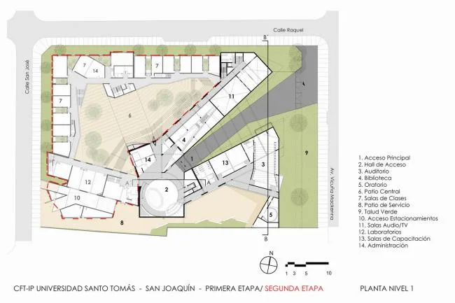 BIM建筑|回环波折的坡道交织纵横于幻化多姿的空间 / Santo Tomas学院中间