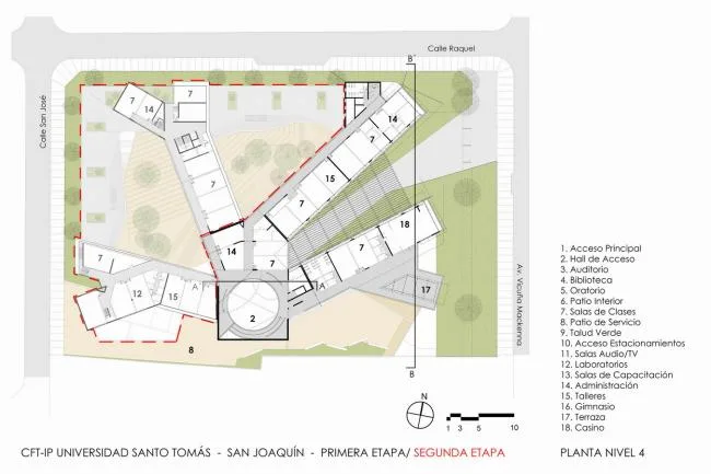 BIM建筑|回环波折的坡道交织纵横于幻化多姿的空间 / Santo Tomas学院中间