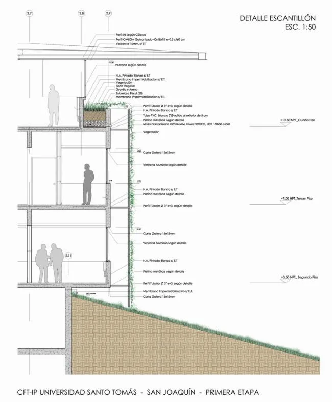 BIM建筑|回环波折的坡道交织纵横于幻化多姿的空间 / Santo Tomas学院中间