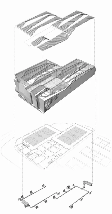BIM建筑|放浪形骸又敞亮通透的UCLA篮球馆