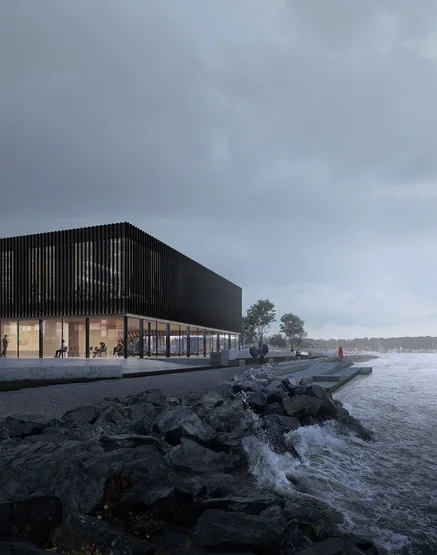 BIM|3XN设计丹麦海岸的波浪形气候中心