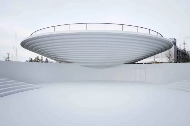 BIM建筑|立在城市客堂的巨型家具，日本奈良的暗昧空间：CoFuFun车站广场