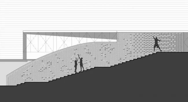 BIM建筑|岳阳县第三中学风雨操场兼陈述厅 / SUP素朴建筑工作室