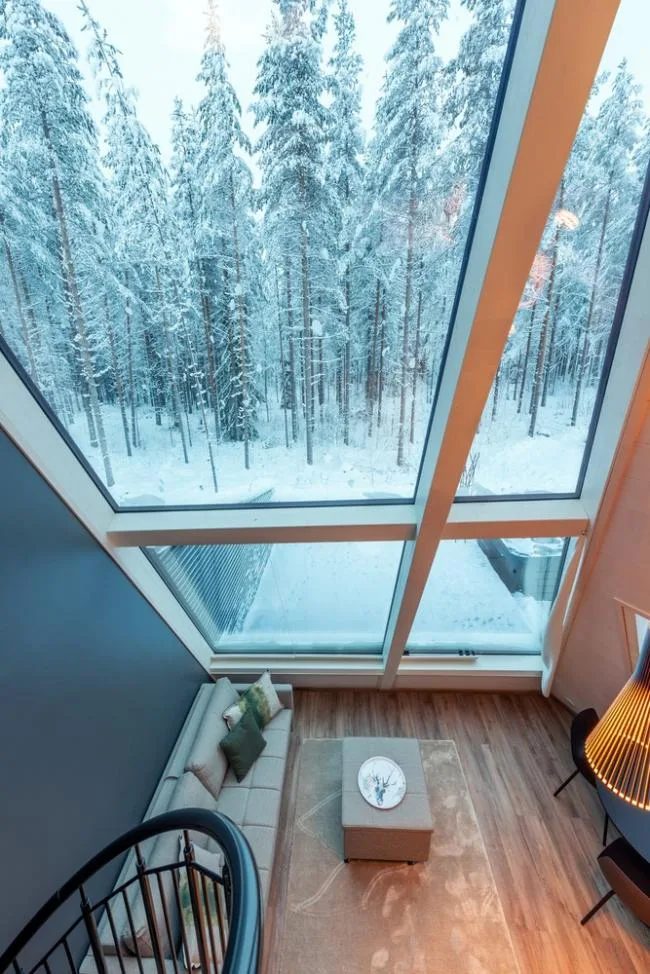 BIM建筑|纵享皑皑白雪与极光星空：芬兰度假板屋酒店