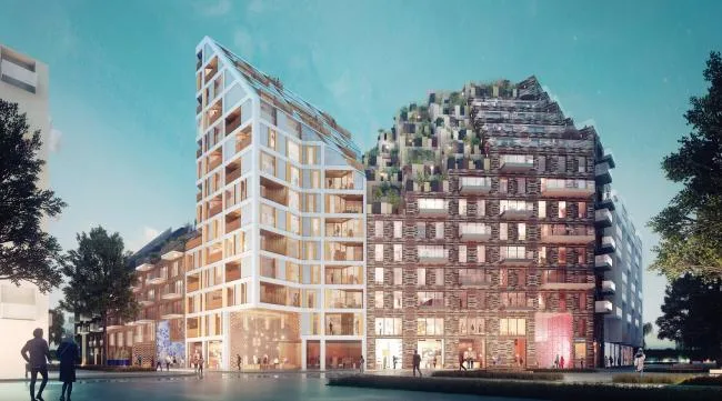 BIM建筑|阿姆斯特丹具有将来主义颜色的室第区
