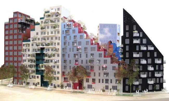 BIM建筑|阿姆斯特丹具有将来主义颜色的室第区