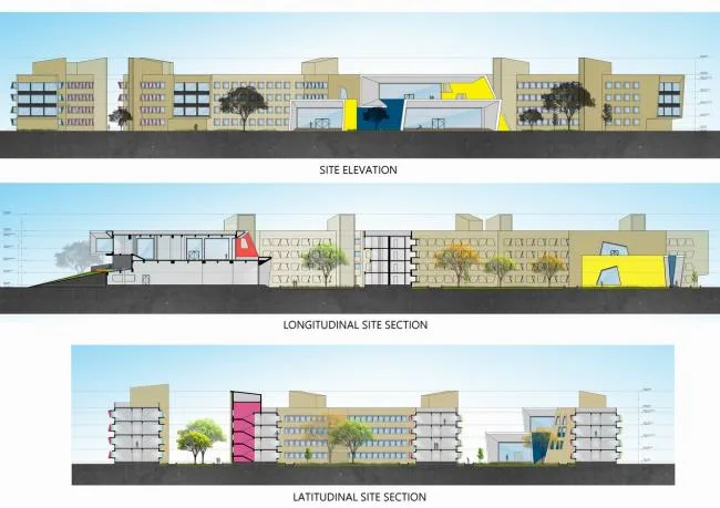 BIM建筑|多样且多彩，每扇窗户都有各自性情的学生公寓年夜楼 /Sanjay Puri建筑事务所