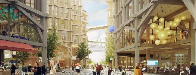 BIM建筑|snøhetta结合heatherwick事务地点多伦多打造全木制的“船埠之滨”社区