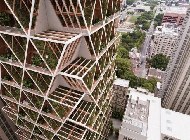 BIM建筑|重返男耕女织的田园生涯：用三角形木模块搭建的垂直农场
