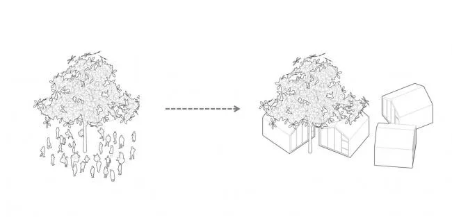 BIM建筑|80㎡ 校园草舆图书馆 / Yuan Architects