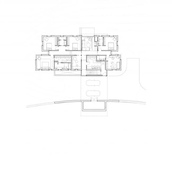 BIM建筑|绵延草色间的玻璃盒子与石头盒子